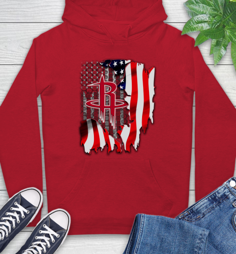 Houston Rockets NBA Basketball American Flag Hoodie 10