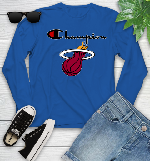 NBA Basketball Miami Heat Champion Shirt Youth Long Sleeve 7