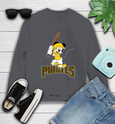 MLB Baseball Pittsburgh Pirates Cheerful Mickey Mouse Shirt Sweatshirt 6