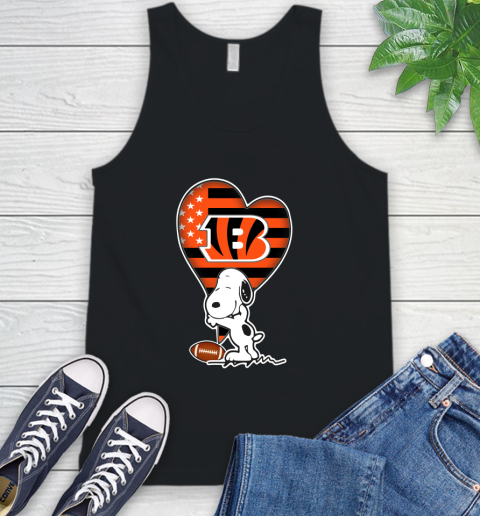 Cincinnati Bengals NFL Football The Peanuts Movie Adorable Snoopy Tank Top 2