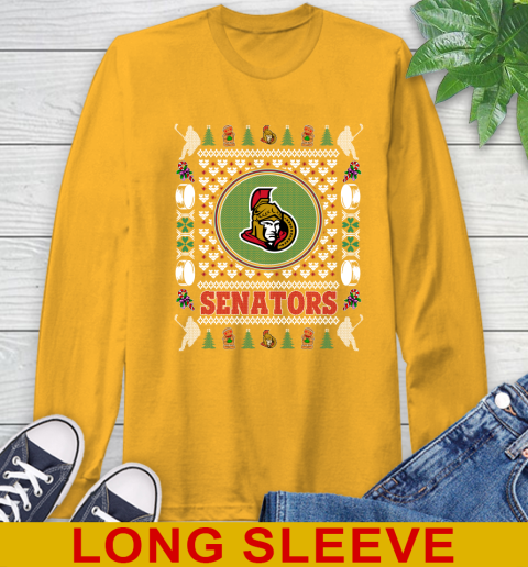 Ottawa Senators Merry Christmas NHL Hockey Loyal Fan Long Sleeve T-Shirt 2