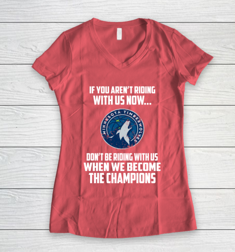 NBA Minnesota Timberwolves Basketball We Become The Champions Women's V-Neck T-Shirt 4