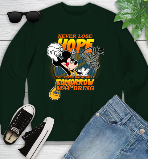 Denver Nuggets NBA Basketball Mickey Disney Never Lose Hope Youth Sweatshirt 9
