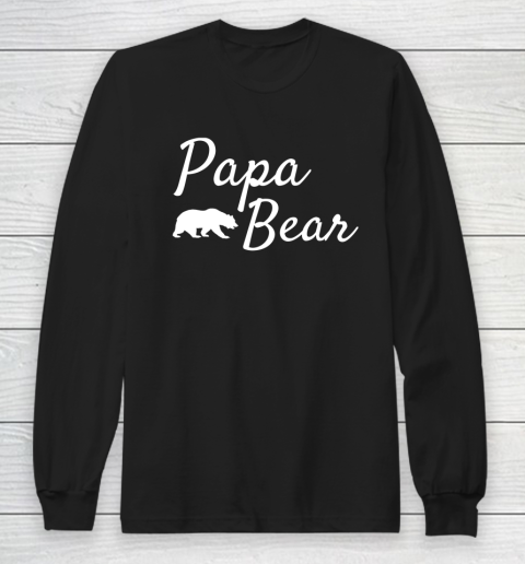 Papa Bear Long Sleeve Shirt Men Papa Bear Mama Bear Long Sleeve T-Shirt