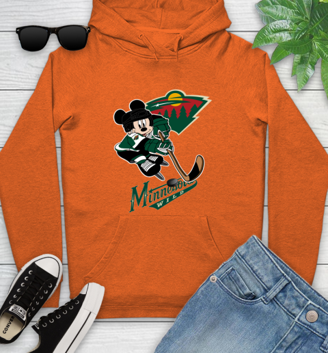 NHL Minnesota Wild Mickey Mouse Disney Hockey T Shirt Youth Hoodie 5