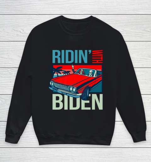 Riding With Biden Kamala Harris Joe Biden Vintage Retro Car Youth Sweatshirt