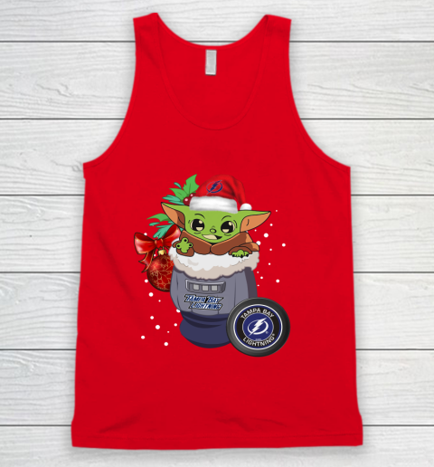 Tampa Bay Lightning Christmas Baby Yoda Star Wars Funny Happy NHL Tank Top 6