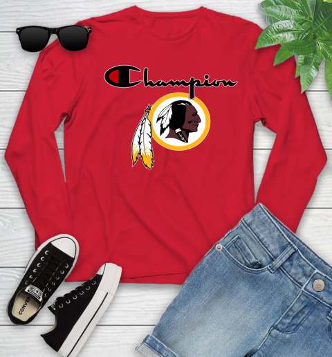 NFL Football Washington Redskins Champion Shirt Youth Long Sleeve 9