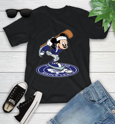 NHL Hockey Toronto Maple Leafs Cheerful Mickey Disney Shirt Youth T-Shirt