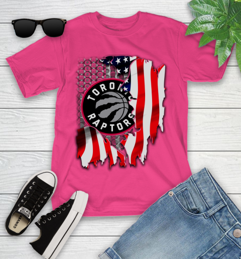 Toronto Raptors NBA Basketball American Flag Youth T-Shirt 11