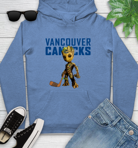 Vancouver Canucks NHL Hockey Groot Marvel Guardians Of The Galaxy Youth Hoodie 12