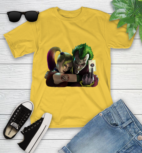 Toronto Raptors NBA Basketball Joker Harley Quinn Suicide Squad Youth T-Shirt 8