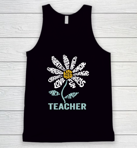 Life is good Teacher Daisy T shirt Teach School Sunflower Tank Top