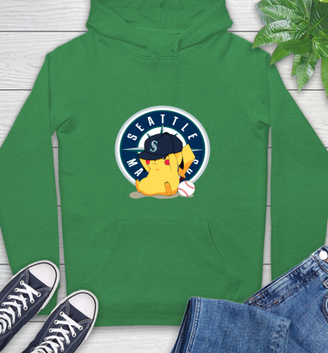 MLB Pikachu Baseball Sports Seattle Mariners Hoodie 8