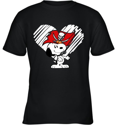I Love Tampa Bay Buccanners Snoopy In My Heart NFL Youth T-Shirt