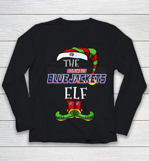 Columbus Blue Jackets Christmas ELF Funny NHL Youth Long Sleeve