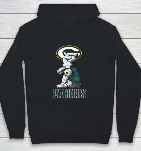 NFL Football My Cat Loves Green Bay Packers Youth Hoodie