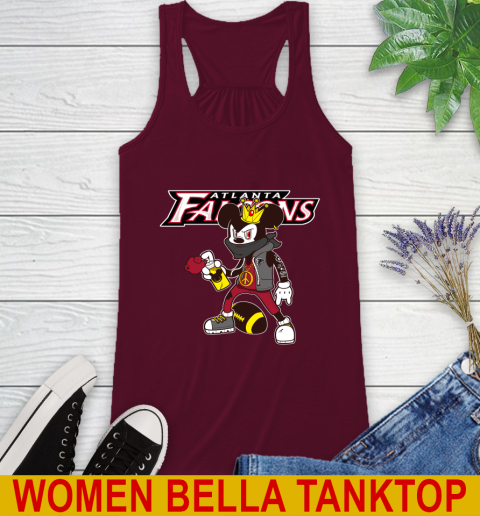 Atlanta Falcons NFL Football Mickey Peace Sign Sports Racerback Tank 3