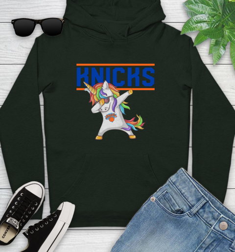 New York Knicks NBA Basketball Funny Unicorn Dabbing Sports Youth Hoodie 13