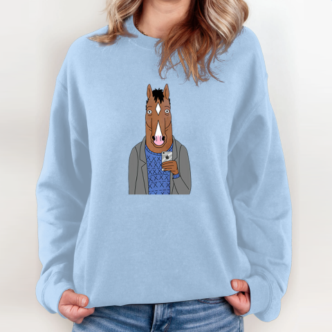 Bojack Horseman Sweatshirt fkhr bojack horseman sweatshirt 35 front light blue