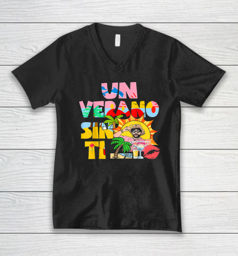 Bunny Un Verano Worlds Tour Sin Ti V-Neck T-Shirt