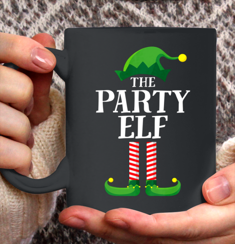 Party Elf Matching Family Group Christmas Party Pajama Ceramic Mug 11oz