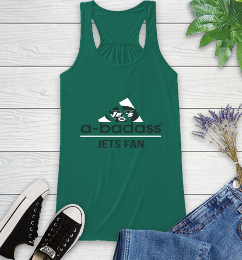 NFL A Badass New York Jets Fan Adidas Football Sports Racerback Tank 6