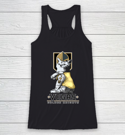 NHL My Cat Loves Vegas Golden Knights Hockey Racerback Tank