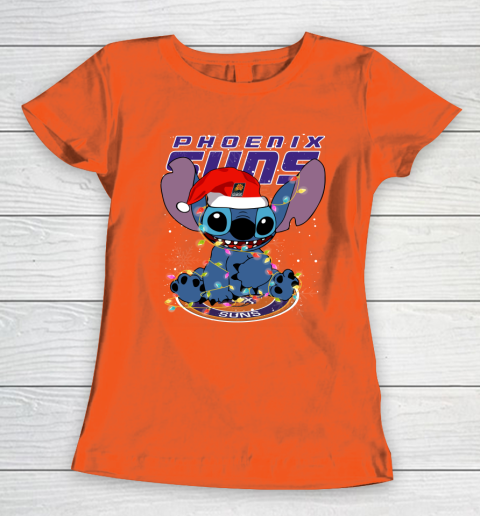 Phoenix Suns NBA noel stitch Basketball Christmas Women's T-Shirt 2