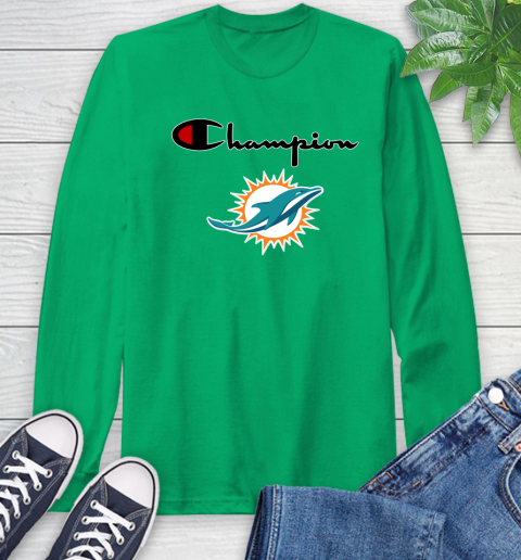 NFL Football Miami Dolphins Champion Shirt Long Sleeve T-Shirt 5