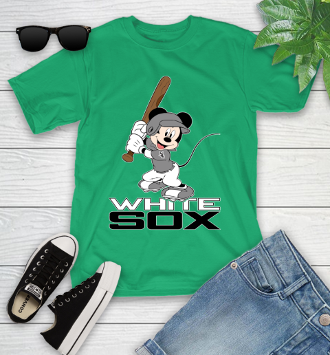 MLB Baseball Chicago White Sox Cheerful Mickey Mouse Shirt Youth T-Shirt 6