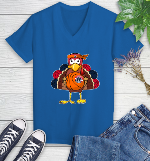 Washington Wizards Turkey thanksgiving day Women's V-Neck T-Shirt 10