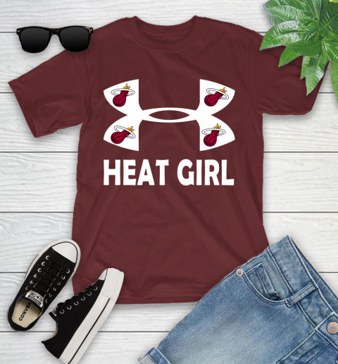 NBA Miami Heat Girl Under Armour Basketball Sports Youth T-Shirt 14
