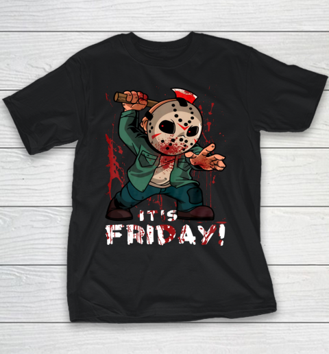 Friday 13th Jason Funny Halloween Horror Graphic Horror Movie Youth T-Shirt