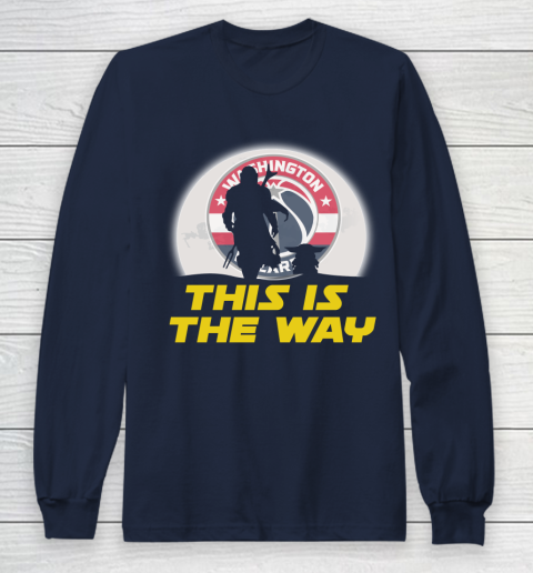 Washington Wizards NBA Basketball Star Wars Yoda And Mandalorian This Is The Way Long Sleeve T-Shirt 2