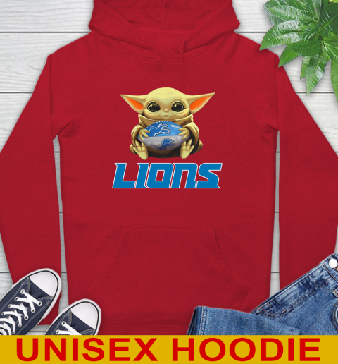 NFL Football Detroit Lions Baby Yoda Star Wars Shirt Hoodie 10