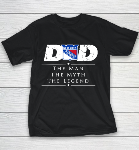 New York Rangers NHL Ice Hockey Dad The Man The Myth The Legend Youth T-Shirt