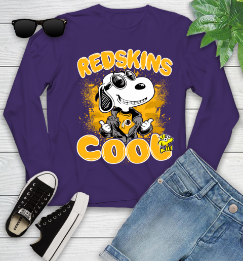 NFL Football Washington Redskins Cool Snoopy Shirt Youth Long Sleeve 4