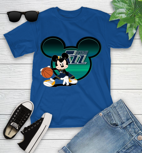 NBA Utah Jazz Mickey Mouse Disney Basketball Youth T-Shirt 9