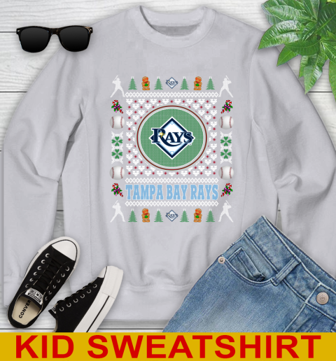 Tampa Bay Rays Merry Christmas MLB Baseball Loyal Fan Youth Sweatshirt 3