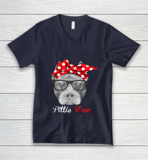 Dog Mom Shirt Pittie Mom Shirt for Pitbull Dog Lovers Mothers Day V-Neck T-Shirt 2