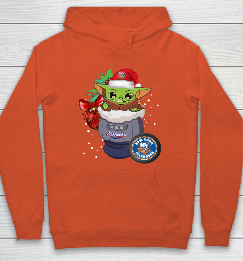 New York Islanders Christmas Baby Yoda Star Wars Funny Happy NHL Hoodie 5