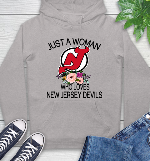 NHL Just A Woman Who Loves New Jersey Devils Hockey Sports Hoodie 10