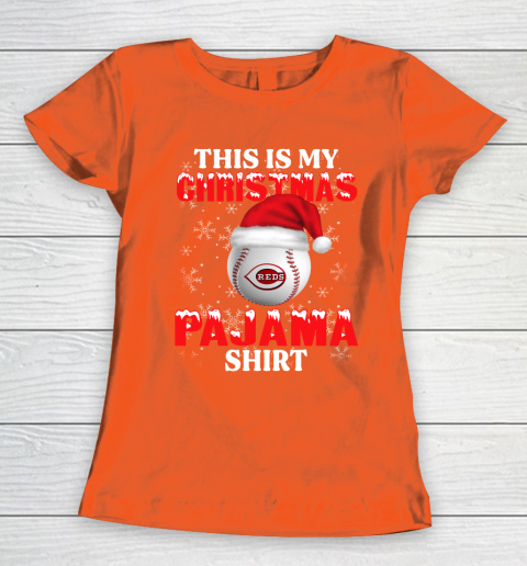 Cincinnati Reds This Is My Christmas Pajama Shirt MLB Women's T-Shirt 3