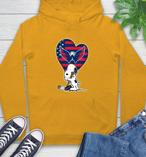Washington Capitals NHL Hockey The Peanuts Movie Adorable Snoopy Hoodie 3