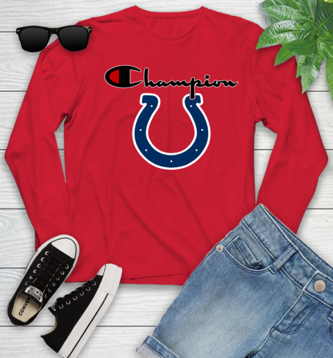 NFL Football Indianapolis Colts Champion Shirt Youth Long Sleeve 9