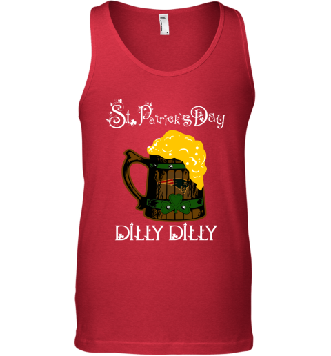 NFL New England Patriots St Patrick's Day Dilly Dilly Beer Football Sports WvqBotXJp7z unisex tank 17 95 151514 front red