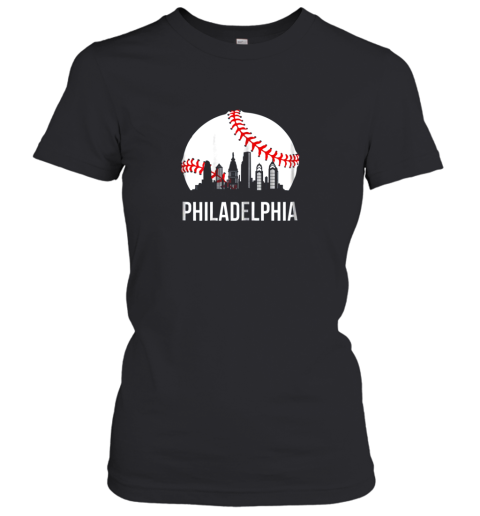 Philadelphia Downtown Baseball Philly Skyline Women's T-Shirt