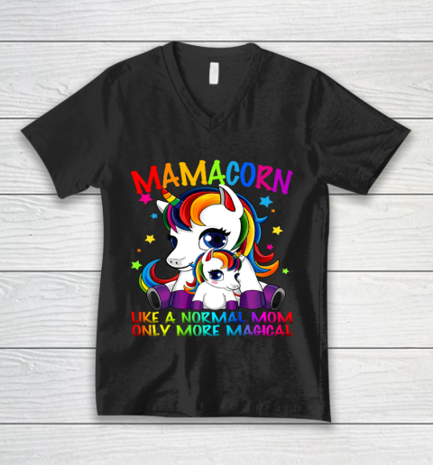 Mamacorn Mother s Day V-Neck T-Shirt