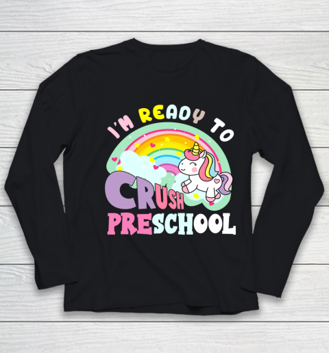 Back to school shirt ready to crush preschool unicorn Youth Long Sleeve